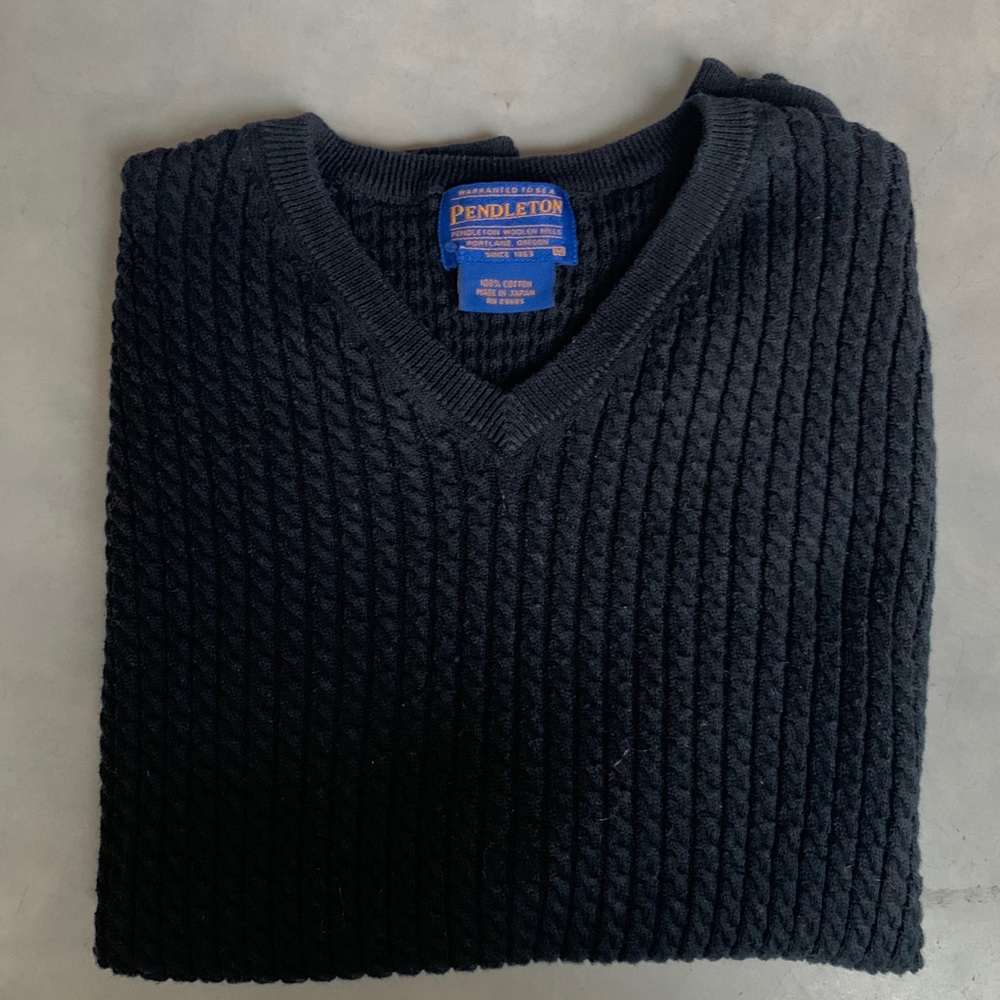 Pendleton Men’s Black V Neck Sweater Vest